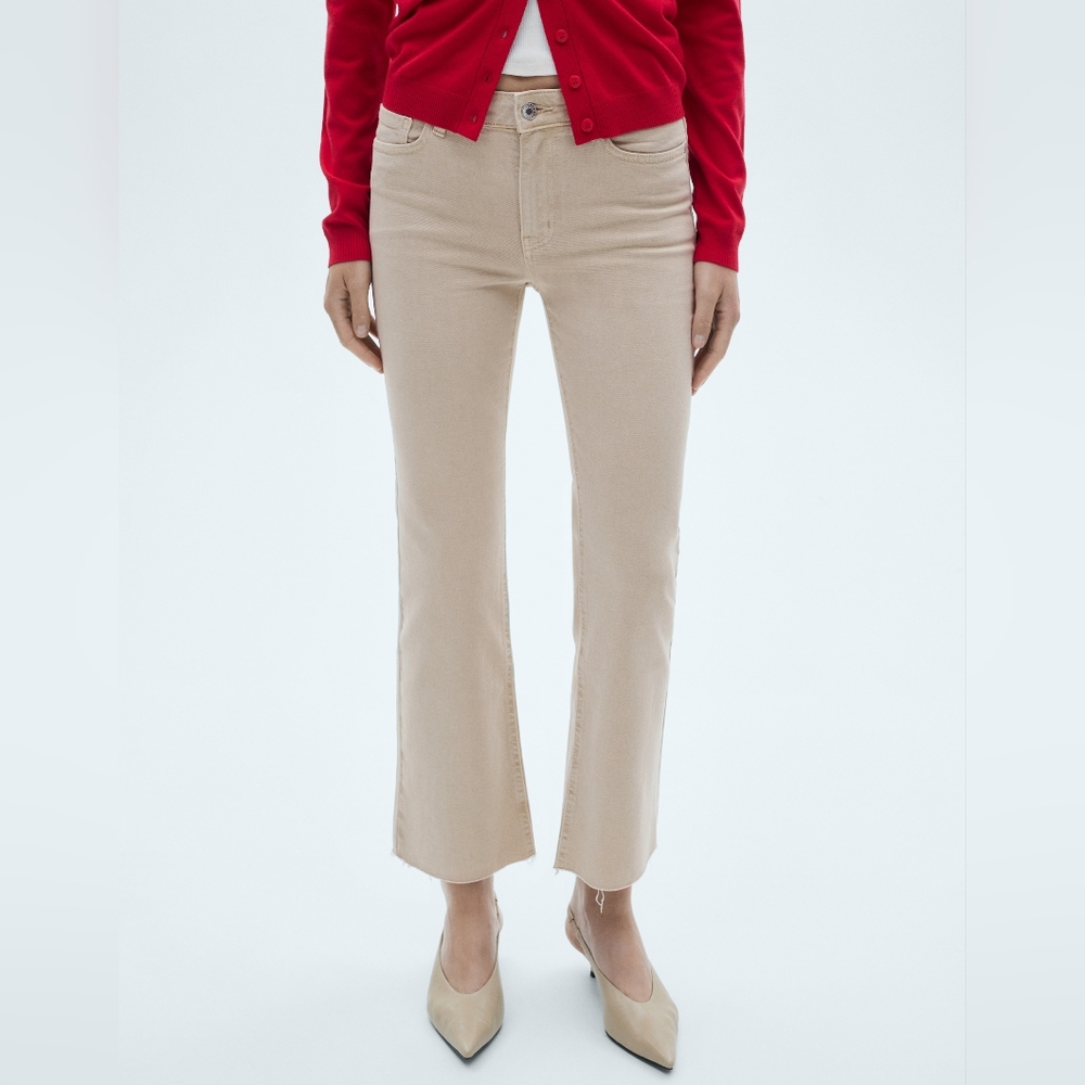 Mango Sienna Flared Crop Jean